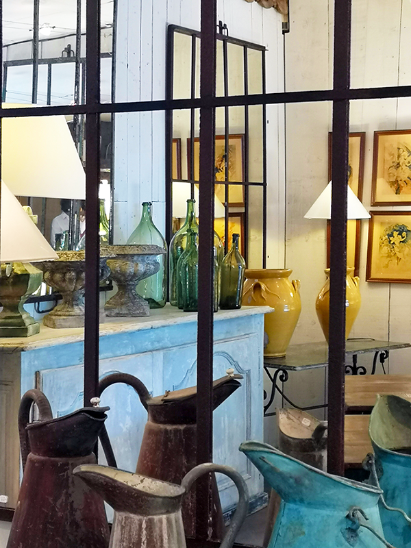 rabbit army ranch antique and vintage fair furniture in a window