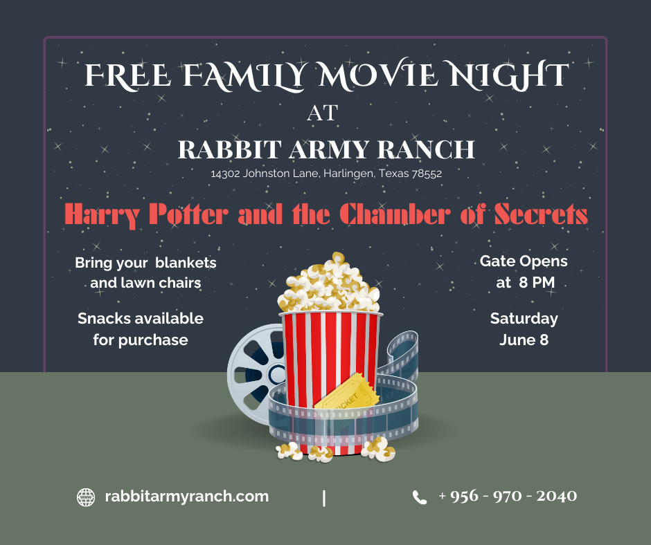 free family movie night rabbit army ranch june 8 harlingen texas 78552