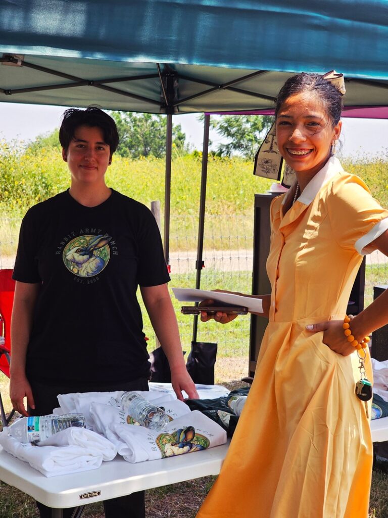Green Pariah vendor booth at Rabbit Army Ranch Antiques and Vintage Market in Harlingen Texas